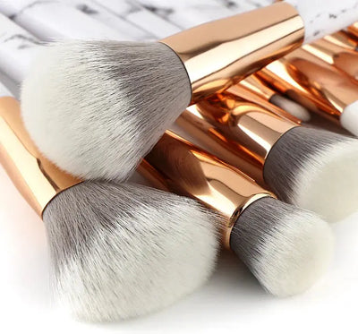 Marble Makeup Brushes Set Lumina Luxe Beauty