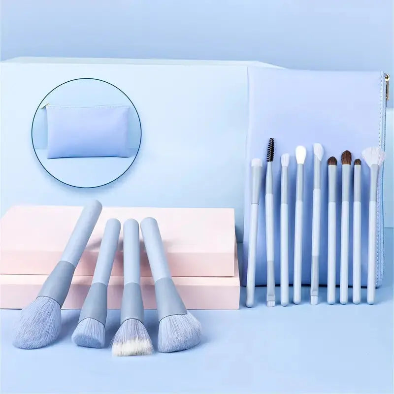 Makeup Brushes Set with Bag Lumina Luxe Beauty