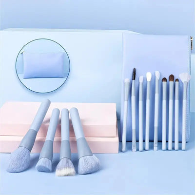 Makeup Brushes Set with Bag Lumina Luxe Beauty
