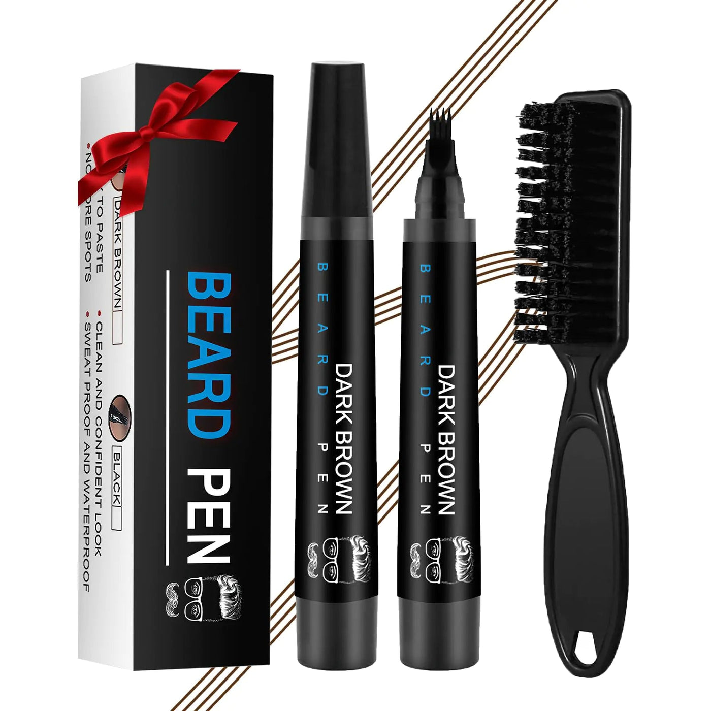 Beard Pen with Beard Brush Long-Lasting Lumina Luxe Beauty