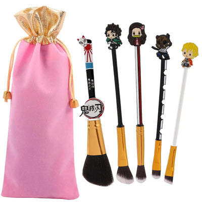 Makeup Brushes Set - 5pcs  Tools Lumina Luxe Beauty