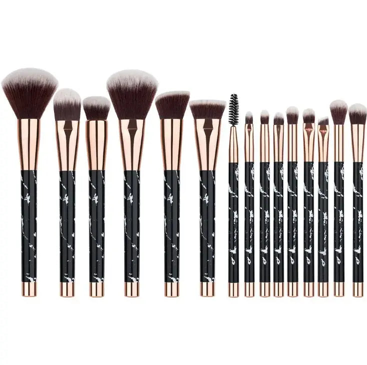 Marble Makeup Brushes Set Lumina Luxe Beauty