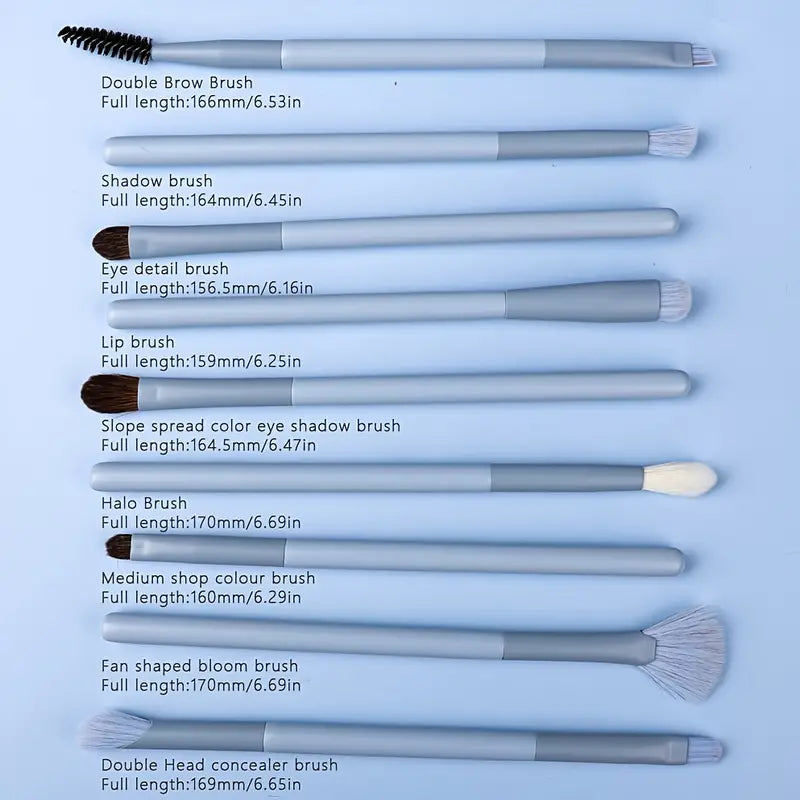 Makeup Brushes Set with Bag Lumina Luxe Beauty