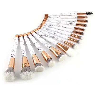 Marble Makeup Brushes Set Lumina Luxe Beauty