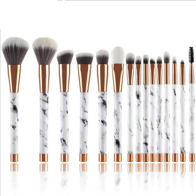 Marble Makeup Brushes Set Lumina Luxe Beauty